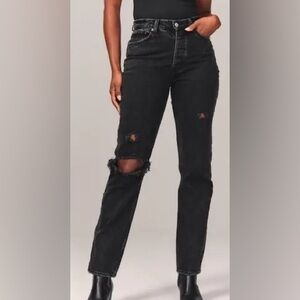 Abercrombie & Fitch Black High Rise Women Jeans